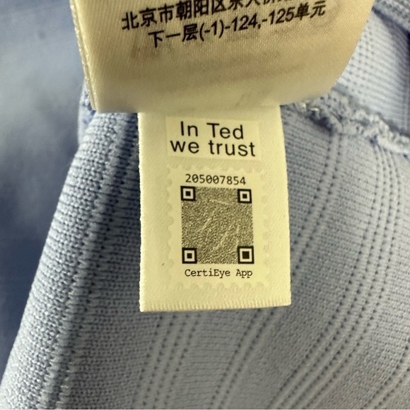 Ted Baker Misteey Bardot Frill Knitted Off Shoulder Top Size 6 US 16 Blue - Picture 13 of 16